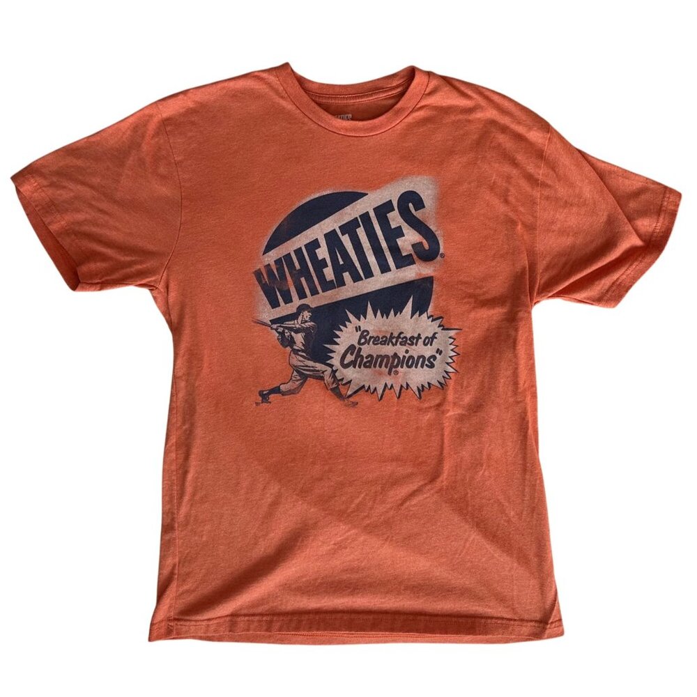 Vtg Wheaties Breakfast Of Champions Tee Orange Size Medium
